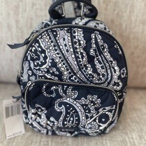 Vera Bradley Mini Backpack - Deep Night Paisley Neutral